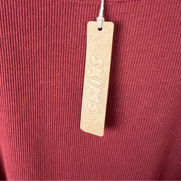 Skims Sangria Cotton Ribbed Tank - Picture 5 of 5